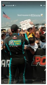 Denny Hamlin's Instagram Story